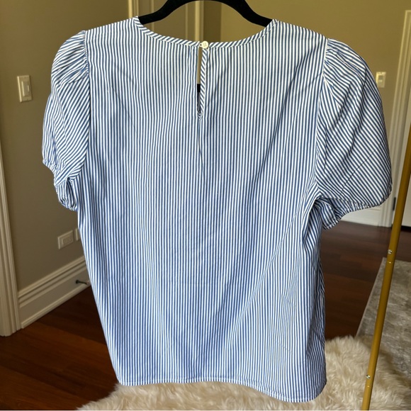J Crew stripped blue blouse - Picture 4 of 5